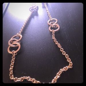 Banana Republic long gold circle necklace.